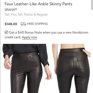 new spanx petite small leather pants